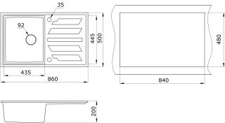 Мойка кухонная Granula GR-8601 арктик