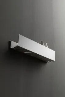 Полка Aquanet Магнум 10794 70 см с крючками белый матовый