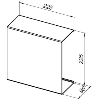 Полка Aquanet Магнум 302235 22 см белый матовый