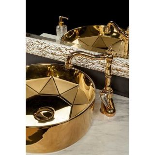 Раковина накладная Boheme золото 864