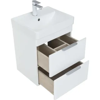 Тумба под раковину Aquanet Ирис New 310143 50 см белый глянец