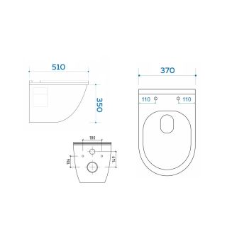 Унитаз подвесной Maretti Vittorio с микролифтом, VI10PZM24-844, белый