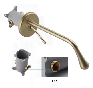 Встраиваемый смеситель для раковины Boch Mann Tropfen никель матовый BM8928