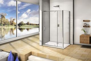 Душевая дверь Good Door Orion WTW - PD-120-С-CH стекло прозрачное