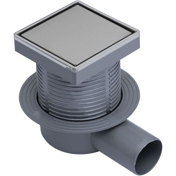 Душевой трап Logan L006-100 с решеткой Нержавеющая сталь под плитку