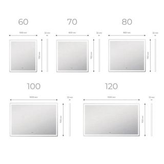 Зеркало с подсветкой Vigo Geometry Comfort 062 80 см