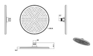 Верхний душ Raglo R451.50.06 25см чёрный