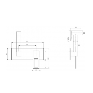 Гигиенический душ со смесителем Boheme Q 147-GB золото/чёрный
