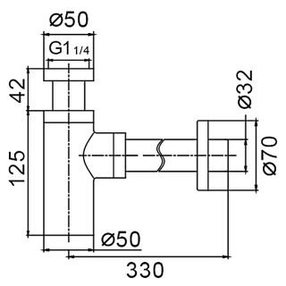 Сифон для раковины Frap F82-7 черный