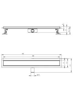 Душевой лоток Raglo R652.80.33 80 см матовая медь
