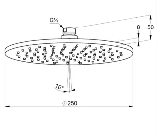 Верхний душ Kludi A-QA 64325N1-00 25 см брашированная бронза