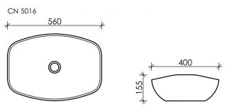 Раковина Ceramica Nova Element CN5016 56см белый