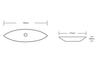 Раковина Cerutti SPA CR7093A 70см белый