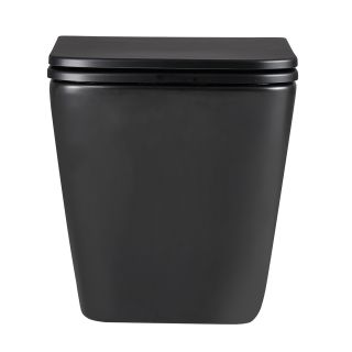 Подвесной унитаз Lemark Florex 9612002 безободковый с сиденьем микролифт чёрный матовый