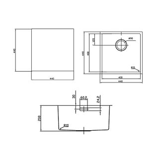 Мойка кухонная IDDIS Edifice бронза EDI44B0i77