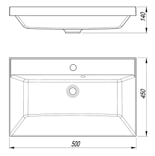 Раковина Style Line Asti СС-00002485 50 см антрацит