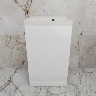 Напольная тумба под раковину Style Line Моно ЛС-00002449 50 см белый глянец