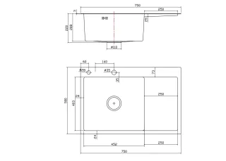 Fmark FSC7550L-L кухонная мойка