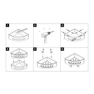 Полка для душа угловая Lemark Shelf line 9772047 чёрный