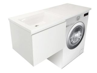 Подвесная тумба под раковину Эстет Dallas Luxe ФР-00002239 Л/П 130см один ящик белый