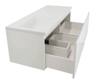 Подвесная тумба под раковину Эстет Dallas Luxe ФР-00002017 Л/П 110см длинный ящик белый