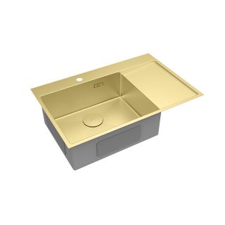 Кухонная мойка Lemark Kezadra 780L 9938150 светлое золото