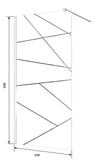 Душевая перегородка Cerutti SPA PICK T120 120см хром
