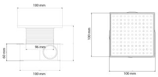 Душевой трап Boheme Smart Design 984-10-B 10см чёрный