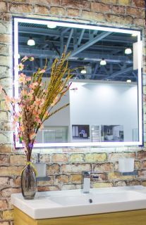 Зеркало с подсветкой Art&Max Monza 90x80см AM-Mon-900-800-DS-F