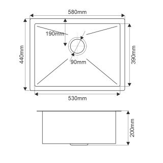 Мойка R5844H Melana ProfLine 3,0/200 сатин
