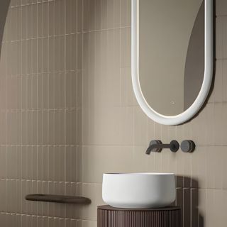 Зеркало Artceram Milano ACS019 05 00 рама керамическая с подсветкой белое