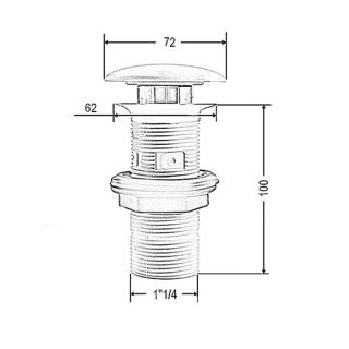 Донный клапан для раковины Artceram ACA038 16 00 blu zaffiro