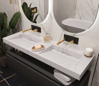 Раковина Armadi Art Flat 859-140-CLCT 140 см calacatta