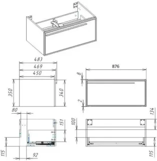Тумба под раковину La Fenice Elba FNC-01-ELB-C-90 бежевая  матовая 90 см