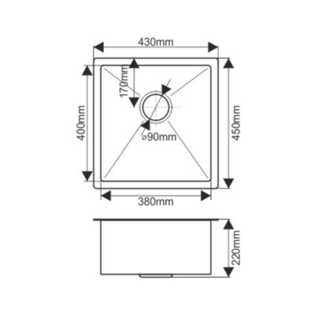 Мойка H4345 Melana ProfLine 3,0/200 сатин с коландером