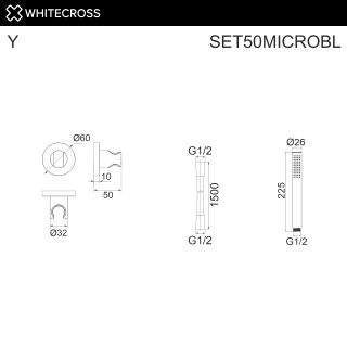 Душевая лейка WHITECROSS SET50MICROGL золото