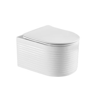 Подвесной унитаз Point Омега PN41902 безободковый белый