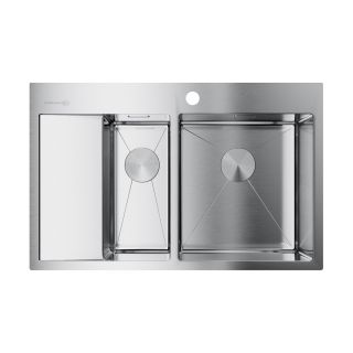 Мойка кухонная Omoikiri Akisame 78-2-IN-R нерж.сталь/нержавеющая сталь