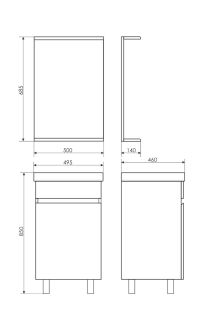 Comforty Зеркало "К-50" белый глянец