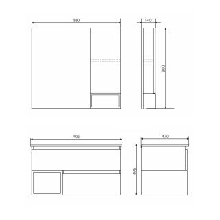 Comforty Зеркало-шкаф "Турин-90" дуб бежевый