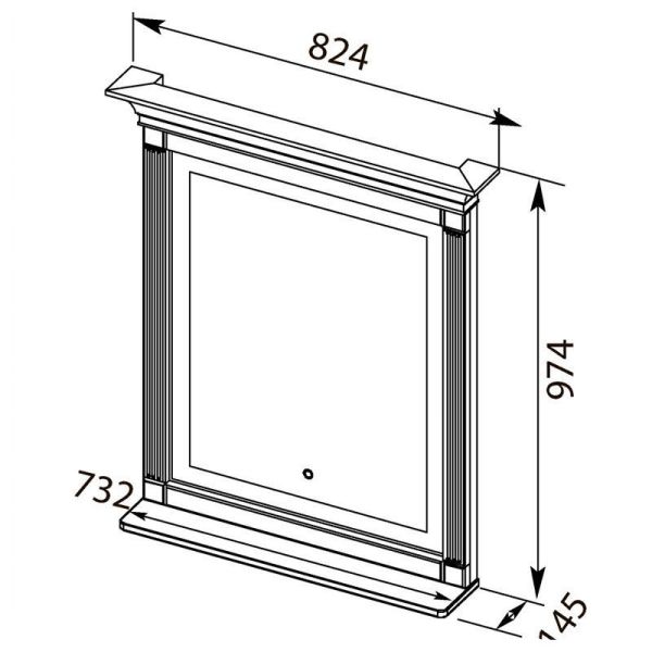 Зеркало Aquanet Селена 90 белый/серебро