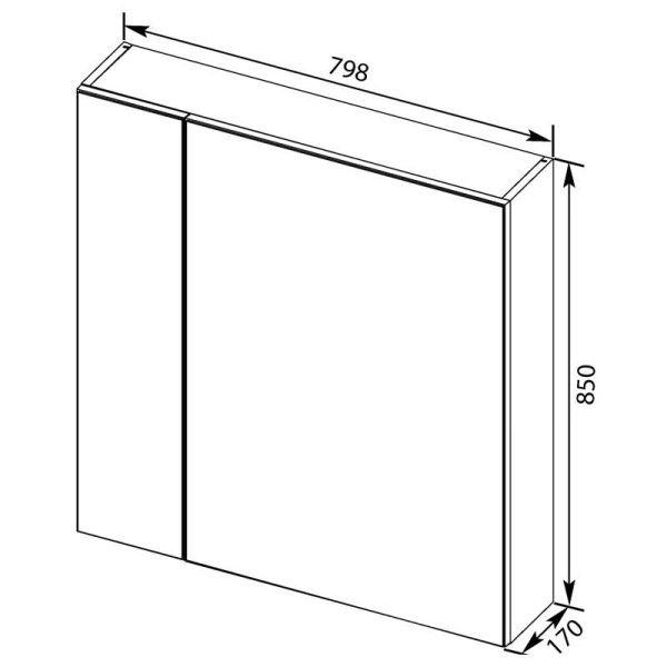 Зеркало-шкаф Aquanet Эвора 80 дуб антик
