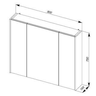 Зеркало-шкаф Aquanet Латина 90 белый