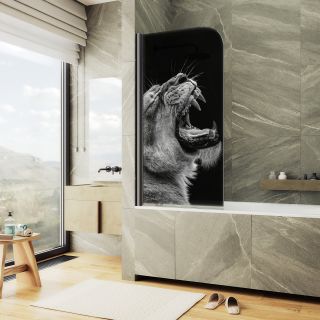 Шторка на ванну MaybahGlass ФП002 MGV-929-ФП002-6 70см фотопечать