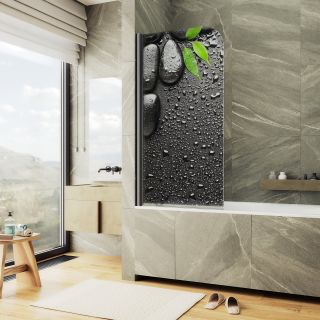 Шторка на ванну MaybahGlass ФП006 MGV-930-ФП006-6 80см фотопечать