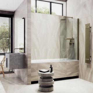 Шторка на ванну MaybahGlass MGV-776-2 60см бронза