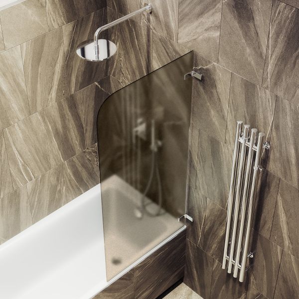 Шторка на ванну MaybahGlass MGV-652-4 70см хром глянцевый