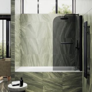 Шторка на ванну MaybahGlass MGV-791-6 80см чёрный