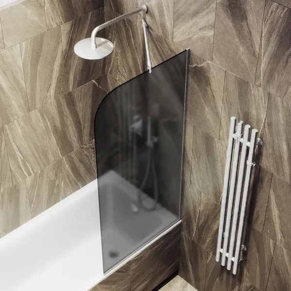 Шторка на ванну MaybahGlass MGV-87-5у 70см хром матовый