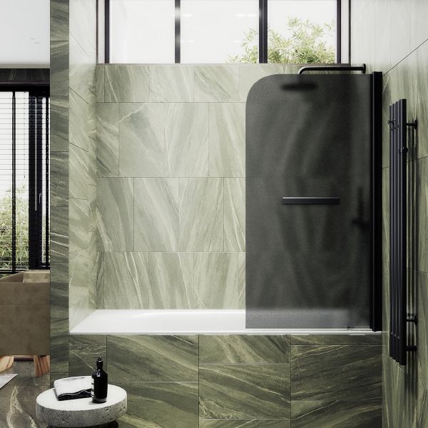 Шторка на ванну MaybahGlass MGV-786-6 70см чёрный